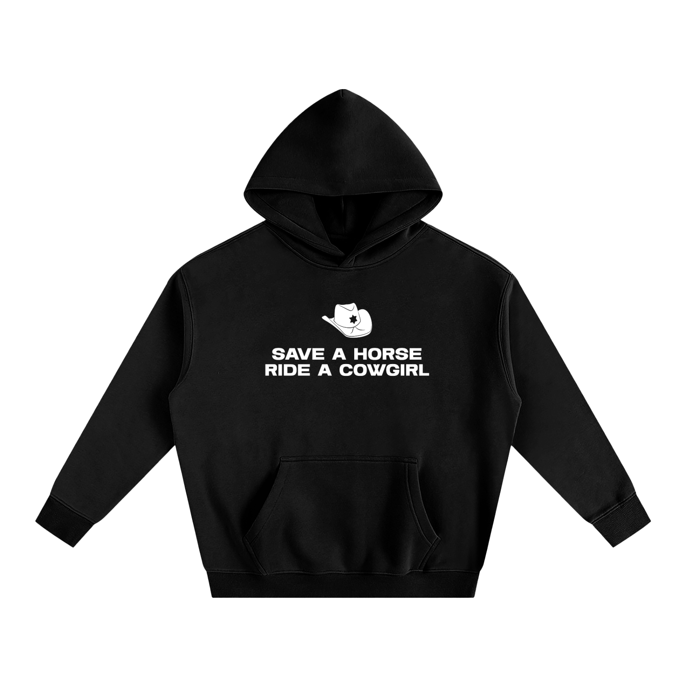 Premium Hood MIDNIGHT / S SAVE A HORSE RIDE A COWGIRL Heavy Fleece Hoodie ~ GAYSBIE PREMIUM MATERIALS