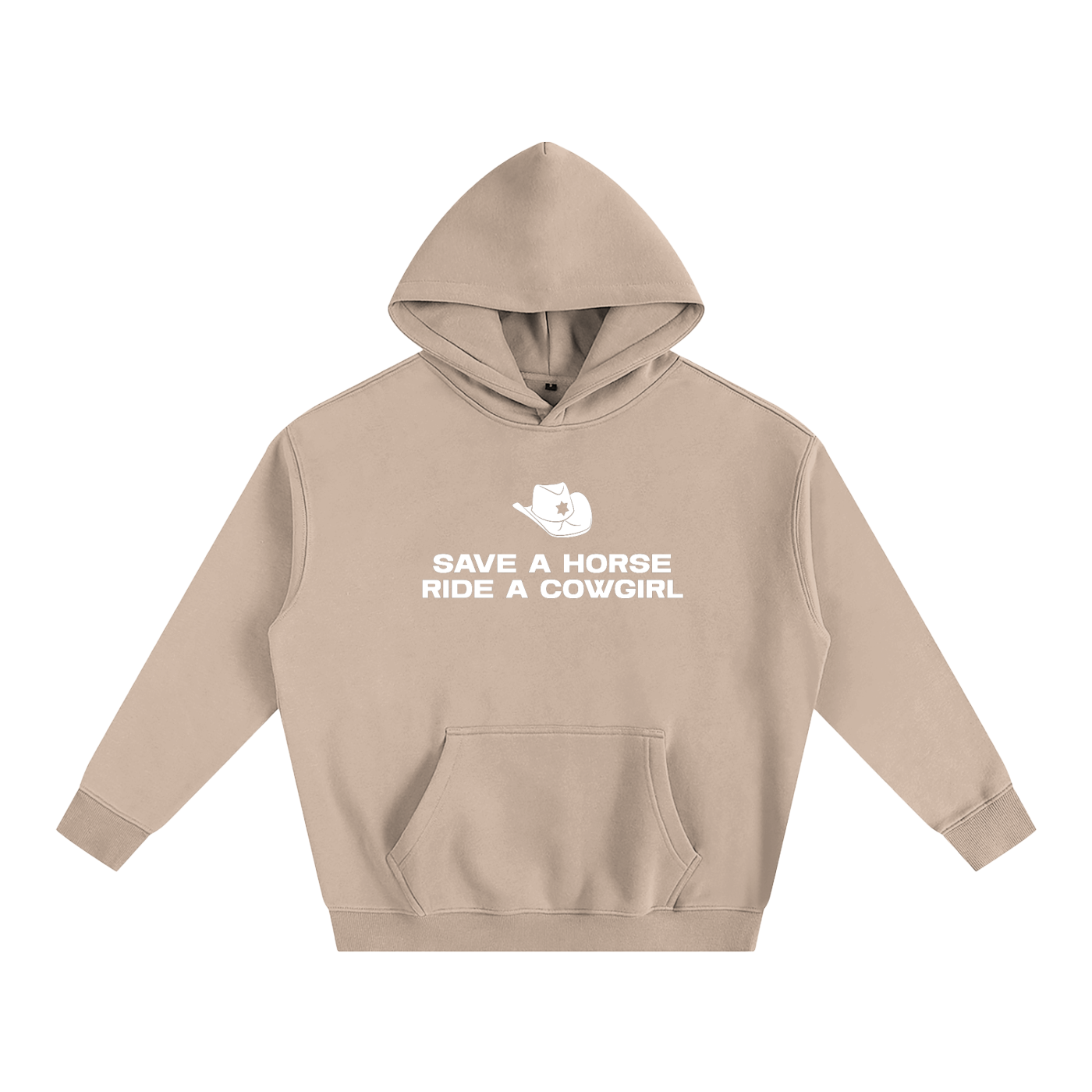 Premium Hood PEACHY / S SAVE A HORSE RIDE A COWGIRL Heavy Fleece Hoodie ~ GAYSBIE PREMIUM MATERIALS
