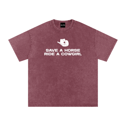 Oversize Tee SPICY / S SAVE A HORSE RIDE A COWGIRL Premium Oversized Tee ~ GAYSBIE PREMIUM MATERIALS