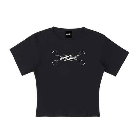 Baby Tee MIDNIGHT / S SCISSORS Baby Tee ~ GAYSBIE PREMIUM MATERIALS