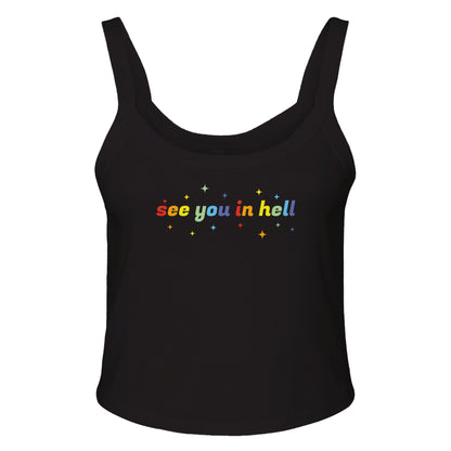 Ribbed Tank XS see you in hell Baby Ribbed Tank ~ GAYSBIE PREMIUM MATERIALS