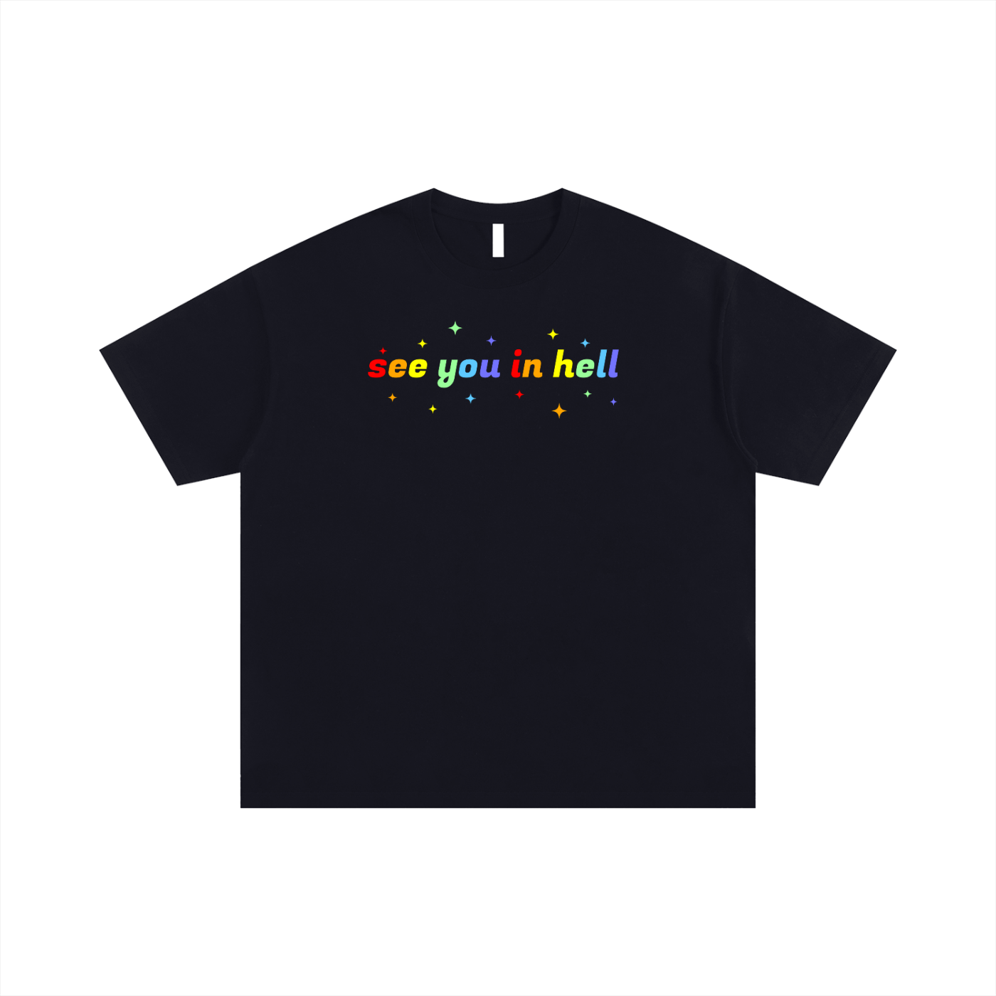 Oversize Tee MIDNIGHT / S see you in hell Rainbow Oversize Signature Tee ~ GAYSBIE PREMIUM MATERIALS