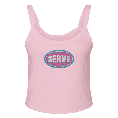 Ribbed Tank BLUSH / XS SERVE BADGE Baby Ribbed Tank ~ GAYSBIE PREMIUM MATERIALS