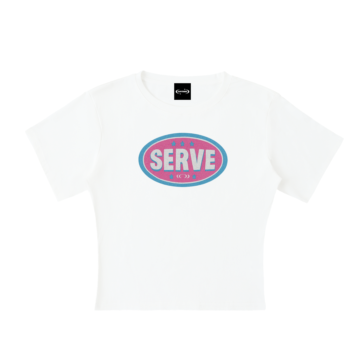 Baby Tee ICE / S SERVE BADGE Baby Tee ~ GAYSBIE PREMIUM MATERIALS