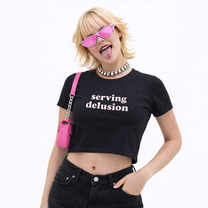 serving delusion Baby Tee ~ GAYSBIE