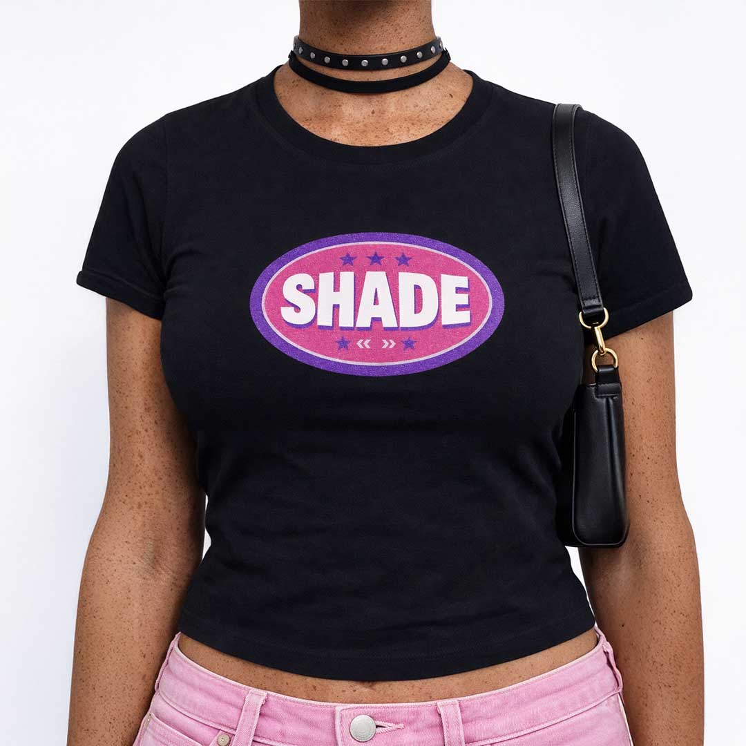 Baby Tee SHADE BADGE Baby Tee ~ GAYSBIE PREMIUM MATERIALS