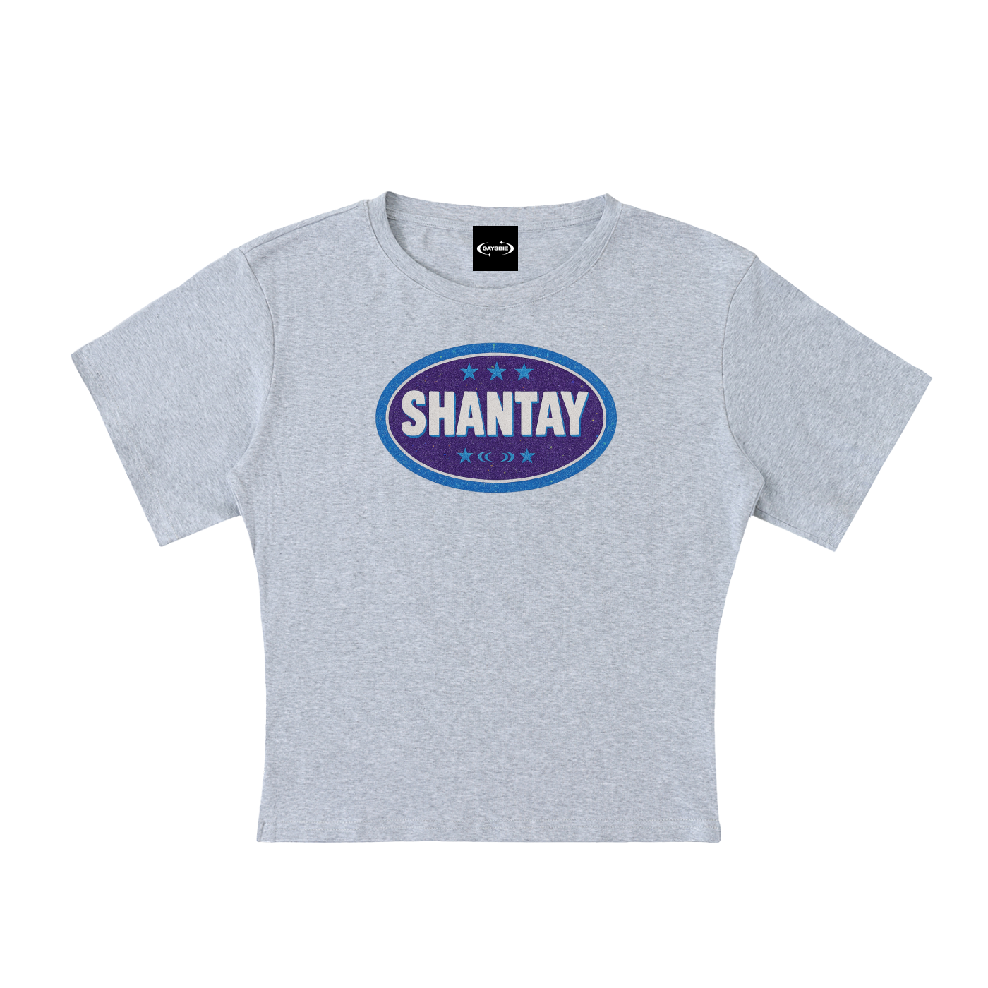 Baby Tee STONE / S SHANTAY BADGE Baby Tee ~ GAYSBIE PREMIUM MATERIALS