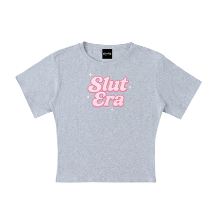 Baby Tee Flower Gray / S Slut Era Baby Tee ~ GAYSBIE PREMIUM MATERIALS