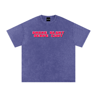 Oversize Tee GRAPE / S SMOKE BLUNT SERVE CUNT Premium Oversized Tee ~ GAYSBIE PREMIUM MATERIALS