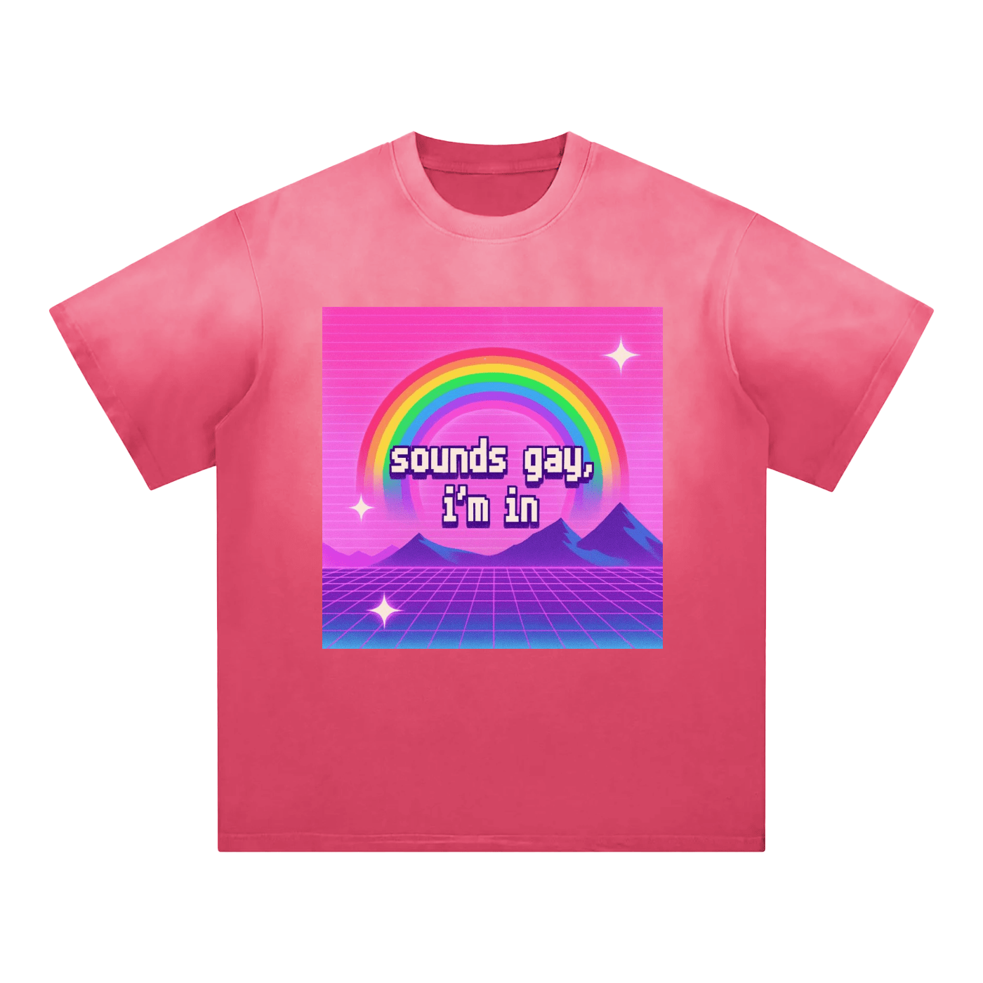 Rose Pink / S SOUNDS GAY Premium Oversized Tee ~ GAYSBIE ODMPOD