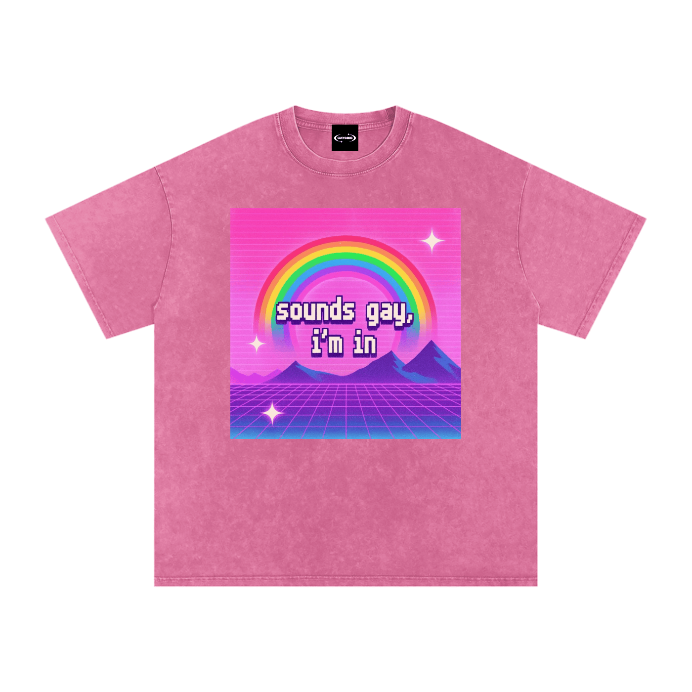 Oversize Tee BUBBLEGUM / S Sounds Gay Rainbow Premium Oversized Tee ~ GAYSBIE PREMIUM MATERIALS