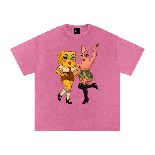 Oversize Tee BUBBLEGUM / S Sponge & Patty Premium Oversized Tee ~ GAYSBIE PREMIUM MATERIALS