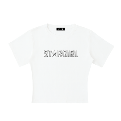 White / S STARGIRL Baby Tee ~ GAYSBIE ODMPOD