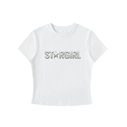 White / XS STARGIRL Bodycon Tee ~ GAYSBIE ODMPOD