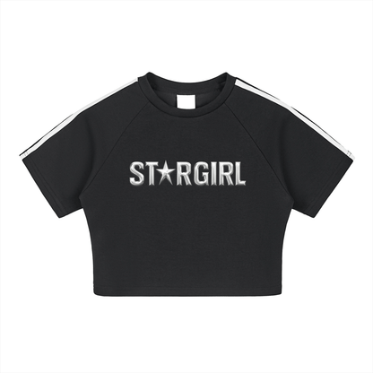 Black / S STARGIRL Taped Performance Crop ~ GAYSBIE ODMPOD