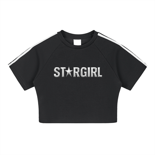Black / S STARGIRL Taped Performance Crop ~ GAYSBIE ODMPOD