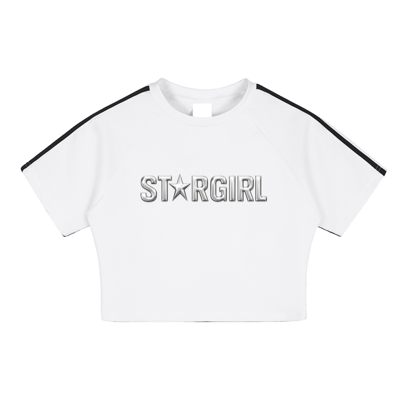 White / S STARGIRL Taped Performance Crop ~ GAYSBIE ODMPOD