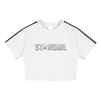 White / S STARGIRL Taped Performance Crop ~ GAYSBIE ODMPOD