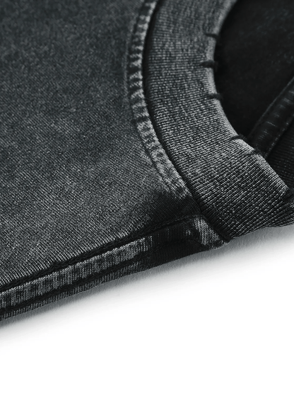 Streetwear Unisex Snow Washed Frayed Hem Tank Top ODMPOD