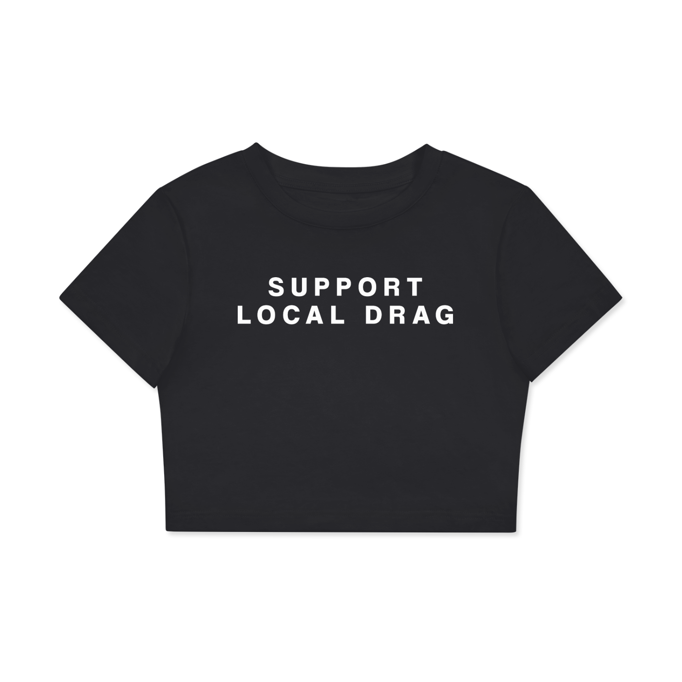 Crop Tee MIDNIGHT / XS SUPPORT LOCAL DRAG Crop Tee ~ GAYSBIE PREMIUM MATERIALS