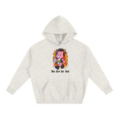 Premium Hood OATS / S TOO HOT FOR HELL BEAR Heavy Fleece Hoodie ~ GAYSBIE PREMIUM MATERIALS