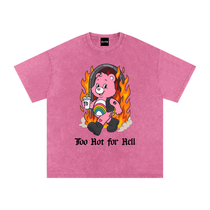 Oversize Tee BUBBLEGUM / S TOO HOT FOR HELL BEAR Premium Oversized Tee ~ GAYSBIE PREMIUM MATERIALS