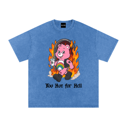 Oversize Tee OCEAN / S TOO HOT FOR HELL BEAR Premium Oversized Tee ~ GAYSBIE PREMIUM MATERIALS
