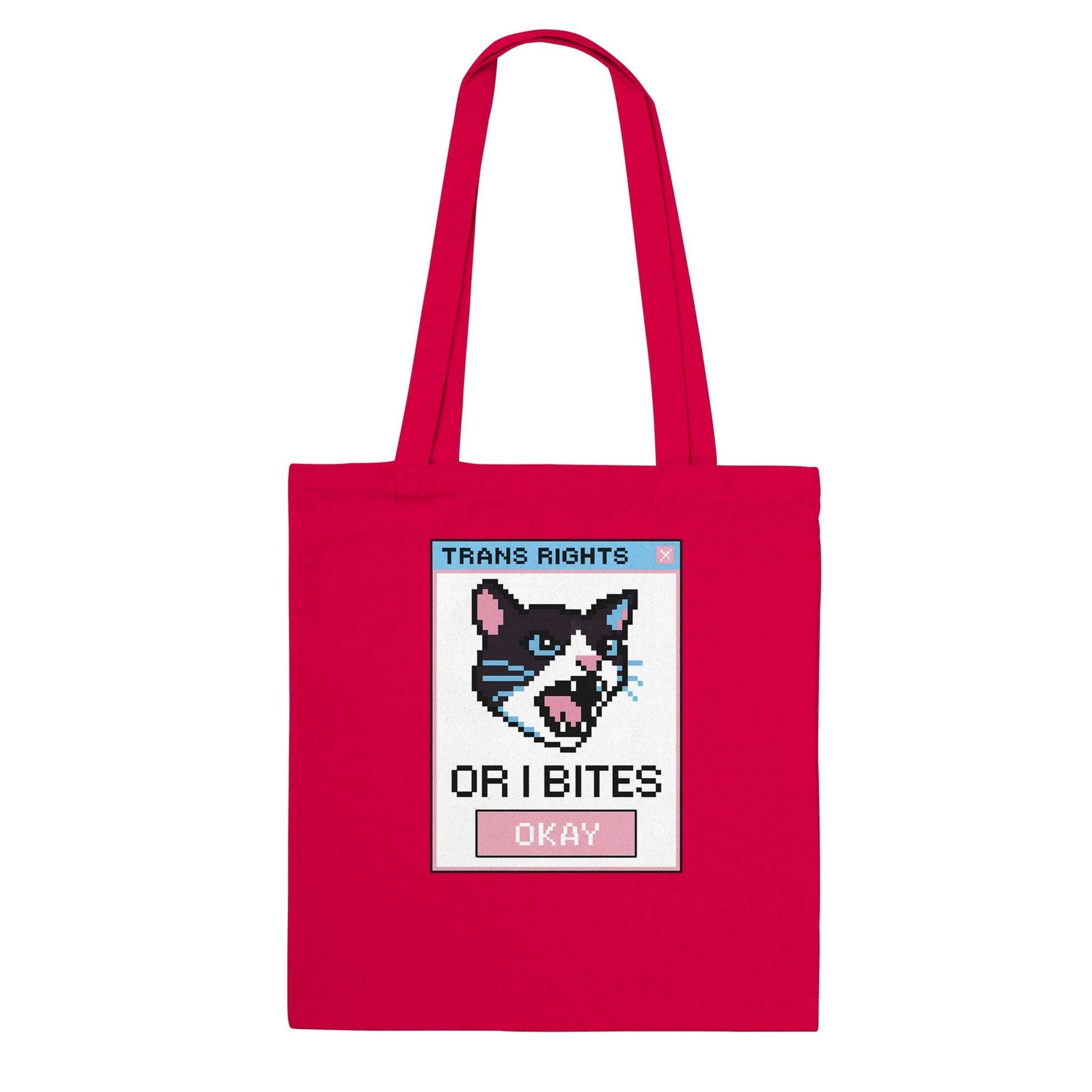 Tote Bag SPICY TRANS RIGHTS CAT Tote Bag ~ GAYSBIE PREMIUM MATERIALS