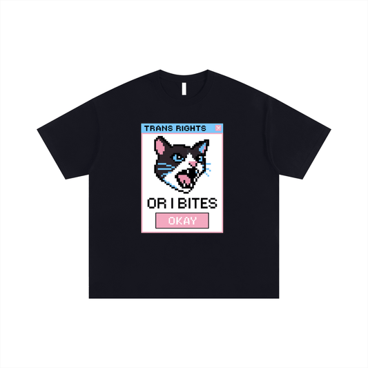 Black / S TRANS RIGHTS Oversize Signature Tee ~ GAYSBIE ODMPOD