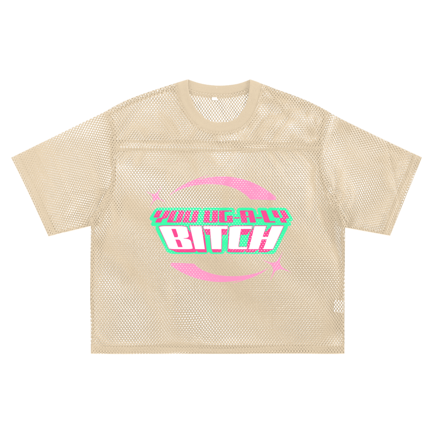 Mesh Tee PEACHY / S UG-A-LY Boxy Mesh Tee ~ GAYSBIE PREMIUM MATERIALS