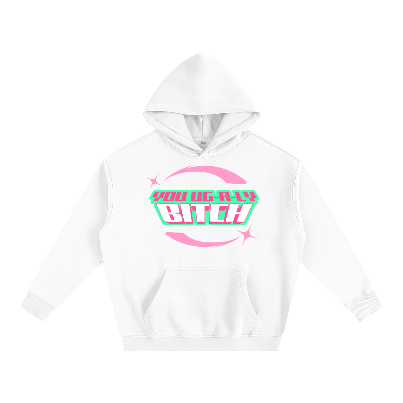 Premium Hood ICE / S UG-A-LY Heavy Fleece Hoodie ~ GAYSBIE PREMIUM MATERIALS