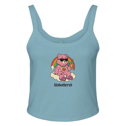 Ribbed Tank BLUE / XS UNBOTHERED BEAR Baby Ribbed Tank ~ GAYSBIE PREMIUM MATERIALS