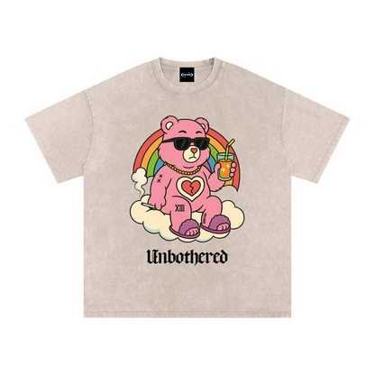 Oversize Tee PEACHY / S UNBOTHERED BEAR Premium Oversized Tee ~ GAYSBIE PREMIUM MATERIALS