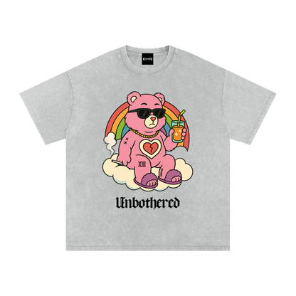 Oversize Tee SMOKE / S UNBOTHERED BEAR Premium Oversized Tee ~ GAYSBIE PREMIUM MATERIALS