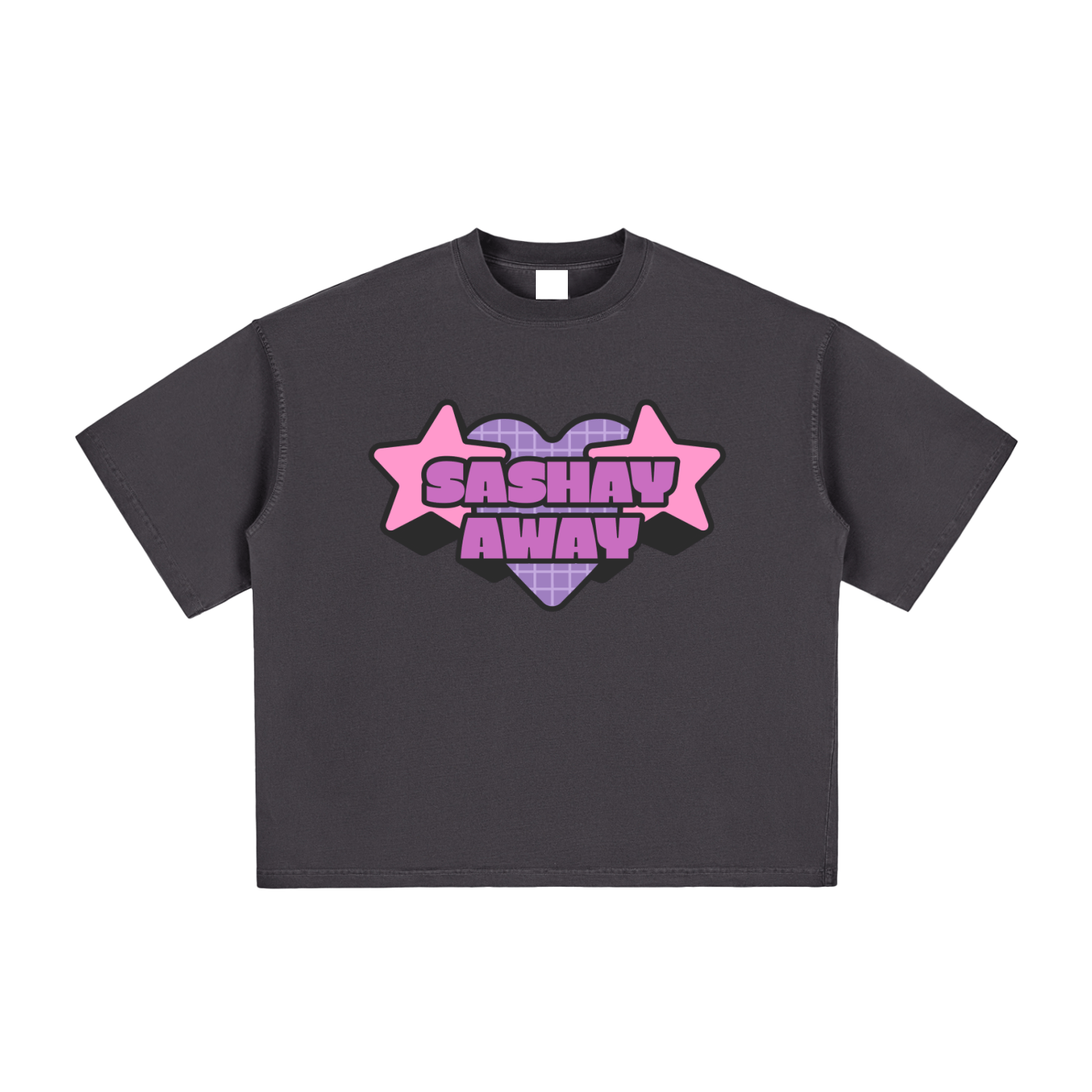 Black / S Vintage Washed Boxy T-Shirt ODMPOD