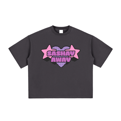 Black / S Vintage Washed Boxy T-Shirt ODMPOD