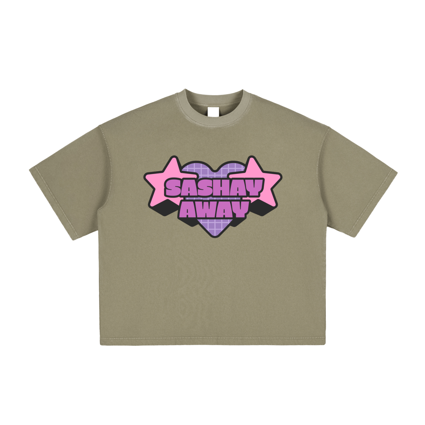 Gray Green / S Vintage Washed Boxy T-Shirt ODMPOD