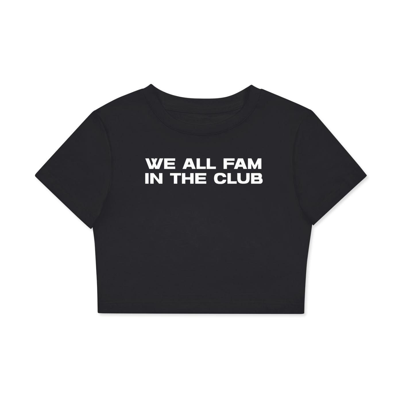 Crop Tee MIDNIGHT / XS WE ALL FAM IN THE CLUB Crop Tee ~ GAYSBIE PREMIUM MATERIALS