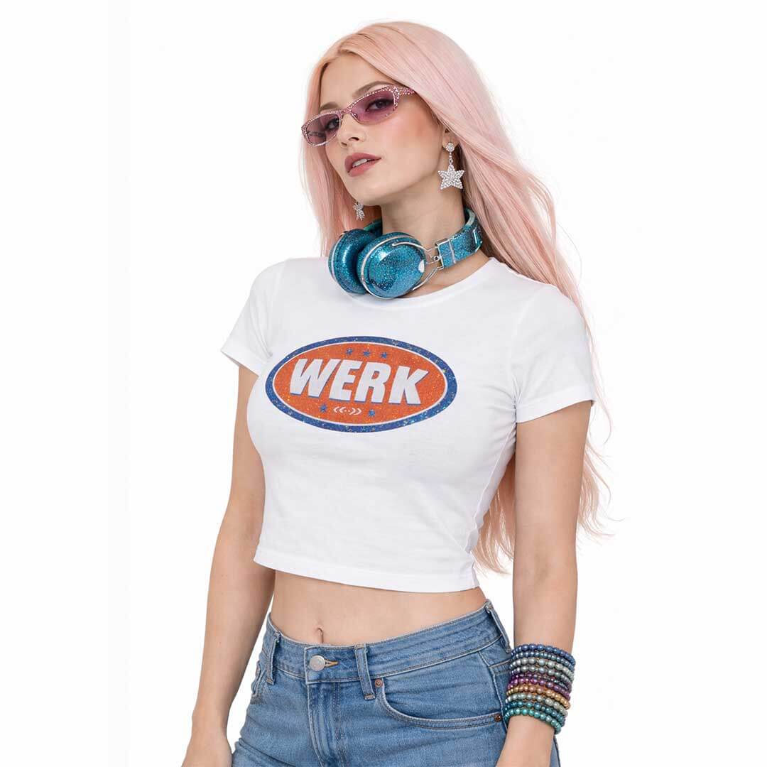 Baby Tee WERK BADGE Baby Tee ~ GAYSBIE PREMIUM MATERIALS