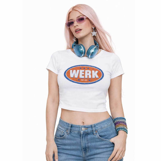 Baby Tee WERK BADGE Baby Tee ~ GAYSBIE PREMIUM MATERIALS