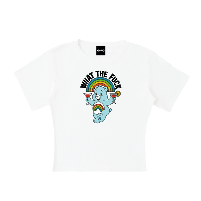 Baby Tee ICE / S WHAT THE FUCK BEAR Baby Tee ~ GAYSBIE PREMIUM MATERIALS