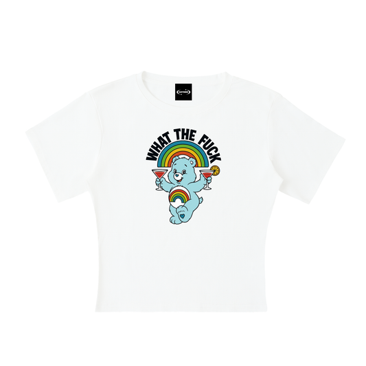 Baby Tee ICE / S WHAT THE FUCK BEAR Baby Tee ~ GAYSBIE PREMIUM MATERIALS