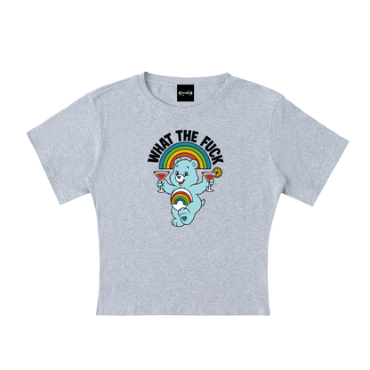 Baby Tee STONE / S WHAT THE FUCK BEAR Baby Tee ~ GAYSBIE PREMIUM MATERIALS