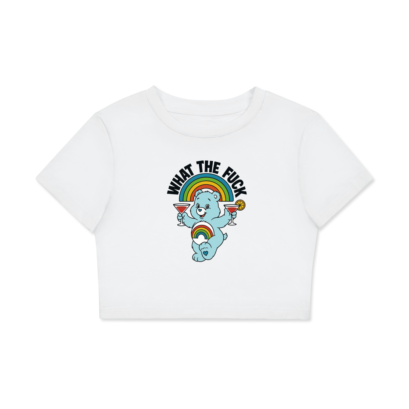 Crop Tee ICE / XS WHAT THE FUCK BEAR Crop Tee ~ GAYSBIE PREMIUM MATERIALS
