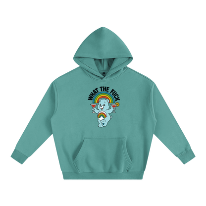 Premium Hood MINTY / S WHAT THE FUCK BEAR Heavy Fleece Hoodie ~ GAYSBIE PREMIUM MATERIALS