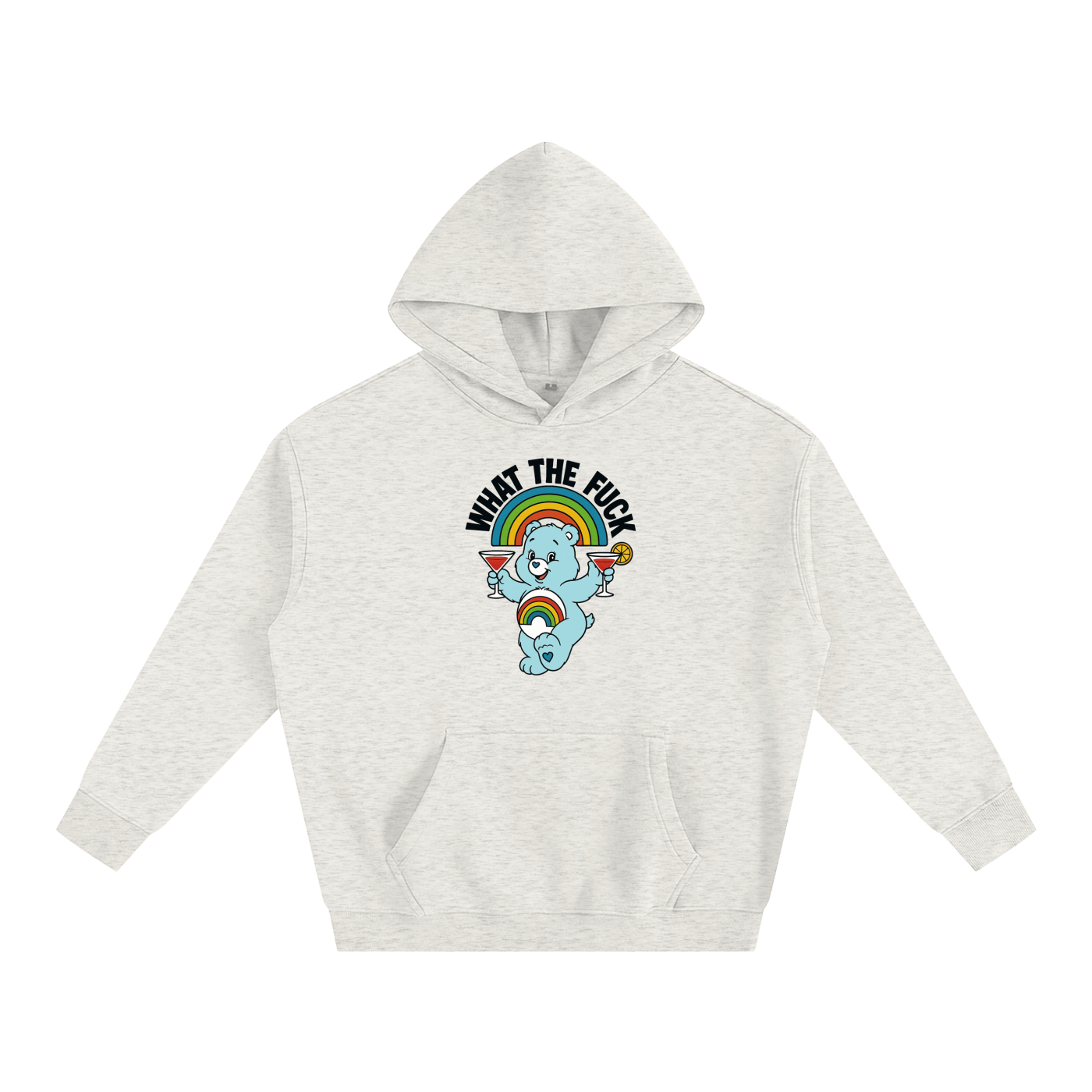 Premium Hood OATY / S WHAT THE FUCK BEAR Heavy Fleece Hoodie ~ GAYSBIE PREMIUM MATERIALS