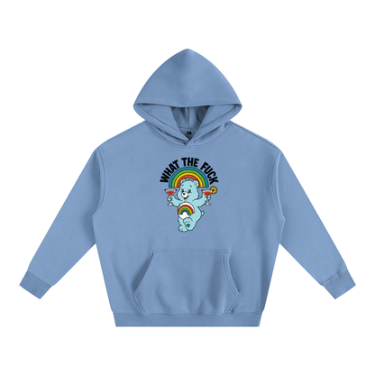 Premium Hood SKY / S WHAT THE FUCK BEAR Heavy Fleece Hoodie ~ GAYSBIE PREMIUM MATERIALS