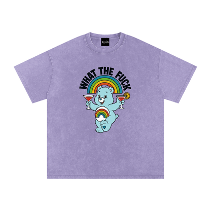 Oversize Tee GRAPE / S WHAT THE FUCK BEAR Premium Oversized Tee ~ GAYSBIE PREMIUM MATERIALS