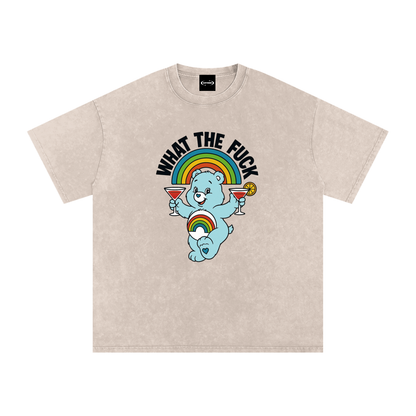 Oversize Tee PEACHY / S WHAT THE FUCK BEAR Premium Oversized Tee ~ GAYSBIE PREMIUM MATERIALS