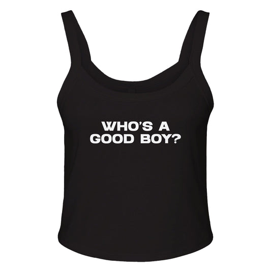 Ribbed Tank MIDNIGHT / XS WHO'S A GOOD BOY? Baby Ribbed Tank ~ GAYSBIE GAYSBIE SHOP
